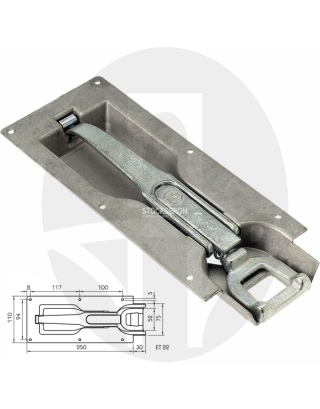 Excenterlås 250mm, kort ögla - Lastbil, Släp, Trailer, Semi Trailer, SCANIA, VOLVO, MERCEDES, MAN, DAF, IVECO, RENAULT, KRONE, KÖGEL, BPW, TIP, FLIEGEL, KILAFORS, ISTRAIL