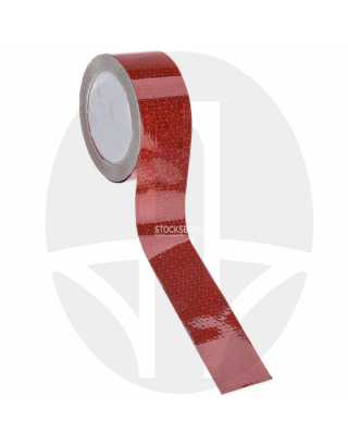 Reflextejp Röd 12,5 meter, 50mm, ECE 104 - Lastbil, Släp och Trailer, Scania, Volvo, Mercedes, MAN, DAF, IVECO, ADR, Varning